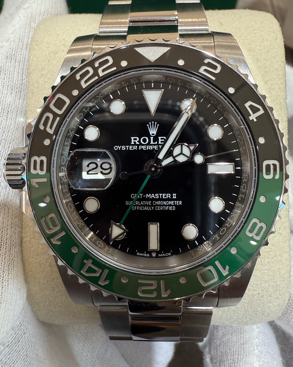 2025 Rolex GMT-Master II "Sprite" 40MM Black Dial Oyster Bracelet (126720VTNR)