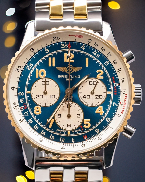 Breitling Navitimer 38MM Blue Dial Two-Tone Bracelet (D30022)