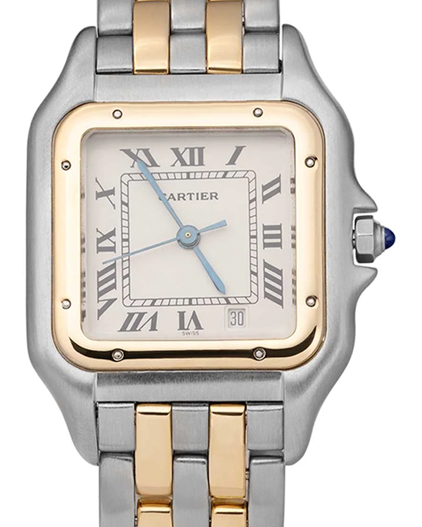 Cartier Panthère De Cartier 27MM Quartz White Dial Two-Tone Bracelet (W25028B6)