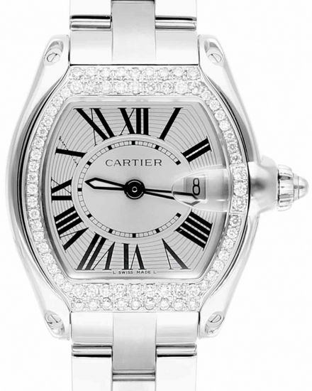 Cartier Roadster 30MM Quartz Silver Dial Steel Bracelet (W62016V3)