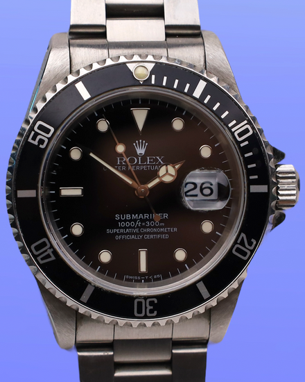 No Reserve - 1997 (U Serial) Rolex Submariner Date 40MM Black Dial Oyster Bracelet (16610)
