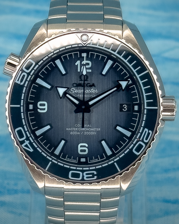 2023 Omega Seamaster Planet Ocean 600M 39.5MM "Summer Blue" Dial Steel Bracelet (215.30.40.20.03.002)