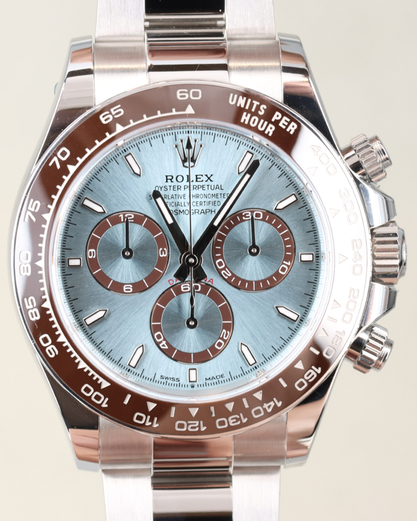 Rolex Cosmograph Daytona 40MM Ice Blue Dial Platinum Oyster Bracelet (126506)