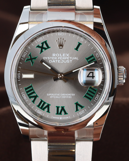 Rolex Datejust "Wimbledon" 36MM Slate Dial Oyster Bracelet (126200)