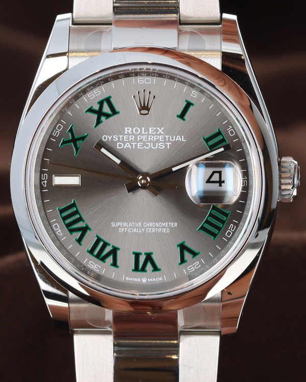 Rolex Datejust "Wimbledon" 36MM Slate Dial Oyster Bracelet (126200)