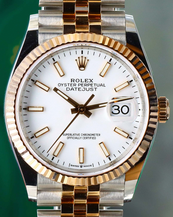 Rolex Datejust 36MM White Dial Two-Tone Jubilee Bracelet (126231)