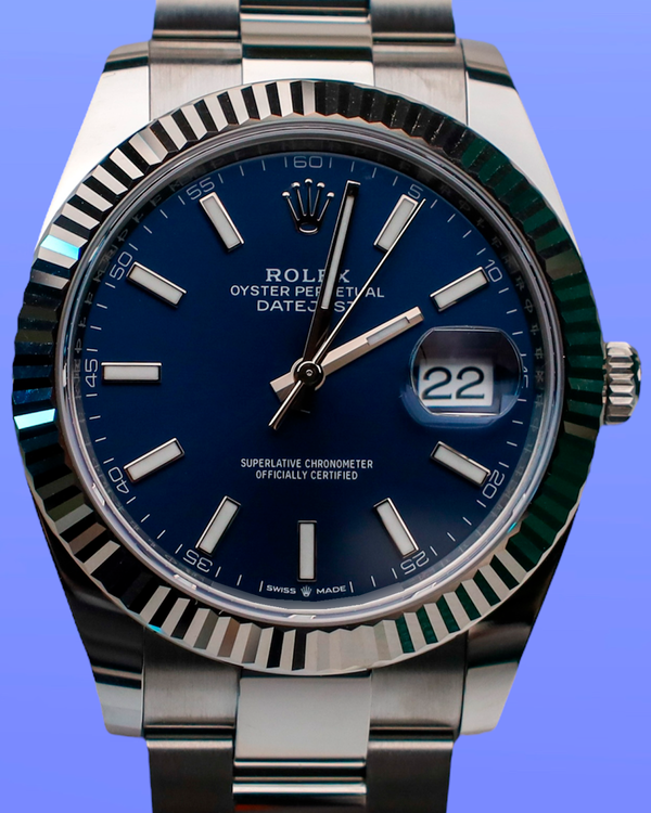 2025 Rolex Datejust 41MM Blue Dial Oyster Bracelet (126334)