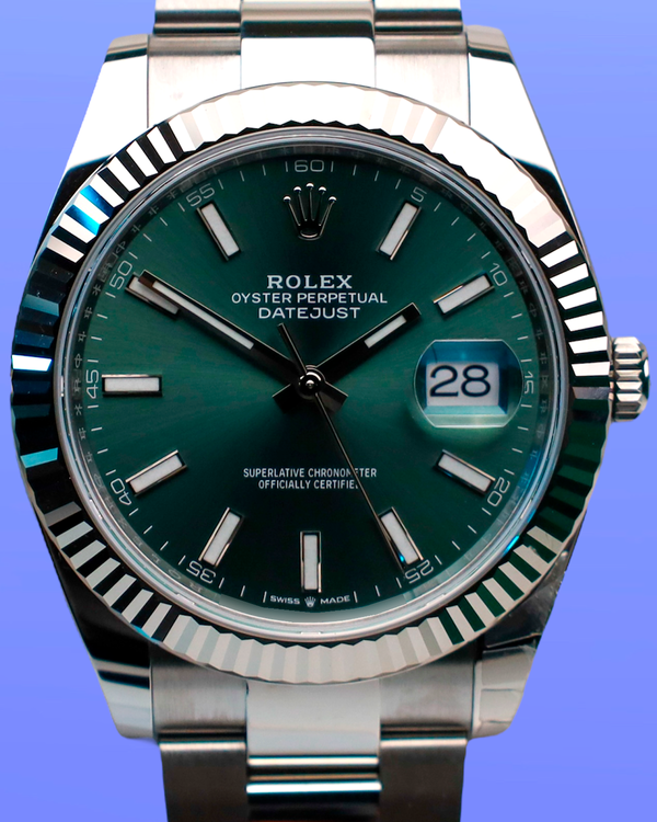 2025 Rolex Datejust 41MM Green Dial Oyster Bracelet (126334)