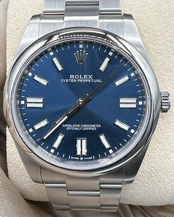 2024 Rolex Oyster Perpetual 41MM Blue Dial Oyster Bracelet (124300)