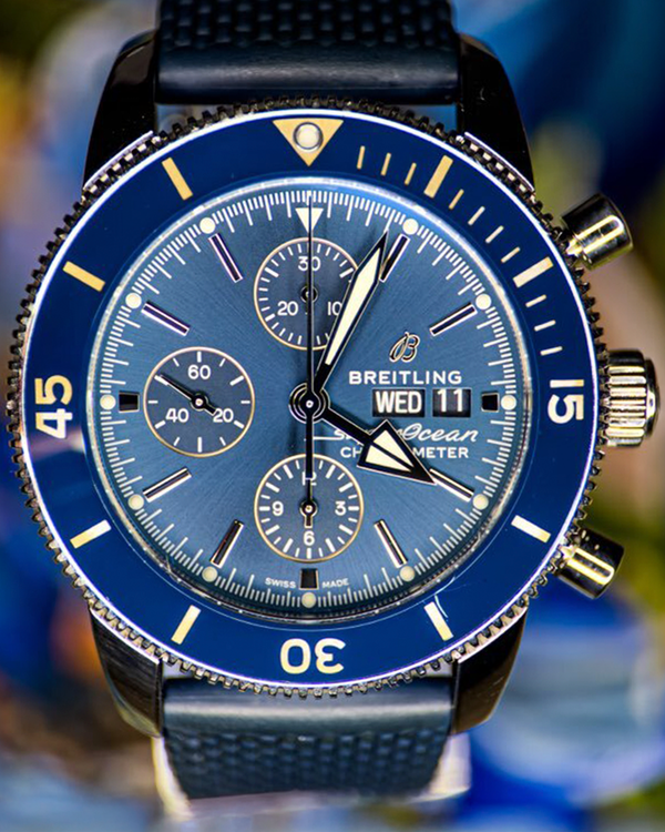Breitling Superocean Heritage II 44MM Blue Dial Rubber Strap (A13313161C1S1)