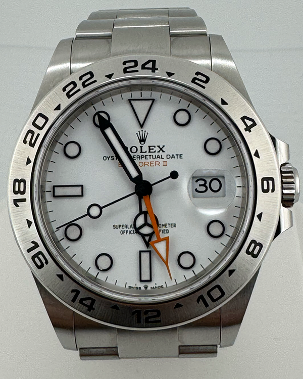 (SR) 2022 Rolex Explorer II "Polar" 42MM White Dial Oyster Bracelet (226570)