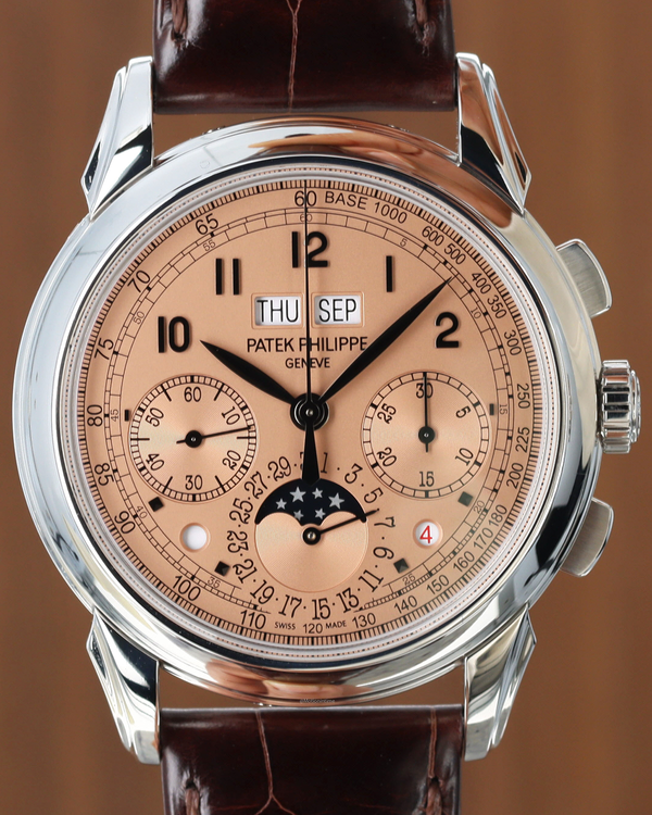 Patek Philippe Perpetual Calendar 41MM Salmon Dial Leather Strap (5270P-001)