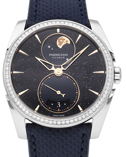 2025 Parmigiani Fleurier Tonda Métropolitaine Sélène 33.1MM Aventurine Dial Textile Strap (PFC283-0060601-X02531)