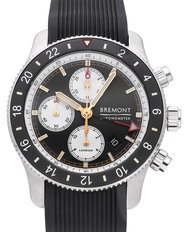 Bremont Supermarine 43MM Black Dial Rubber Strap (SMARINECHRONO-BK-R-S)