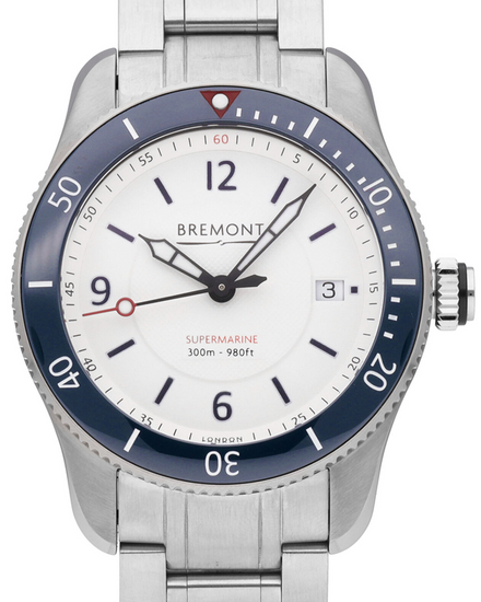 Bremont Supermarine 40MM White Dial Steel Bracelet (S300-WH-B)