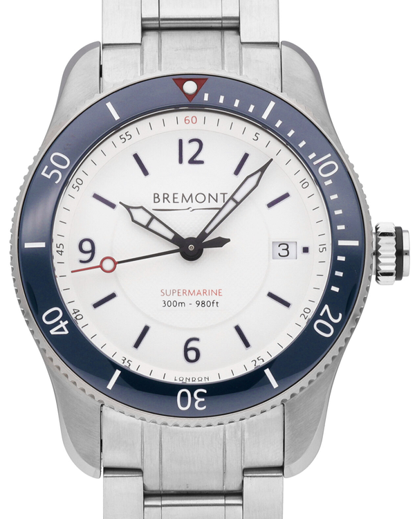 Bremont Supermarine 40MM White Dial Steel Bracelet (S300-WH-B)