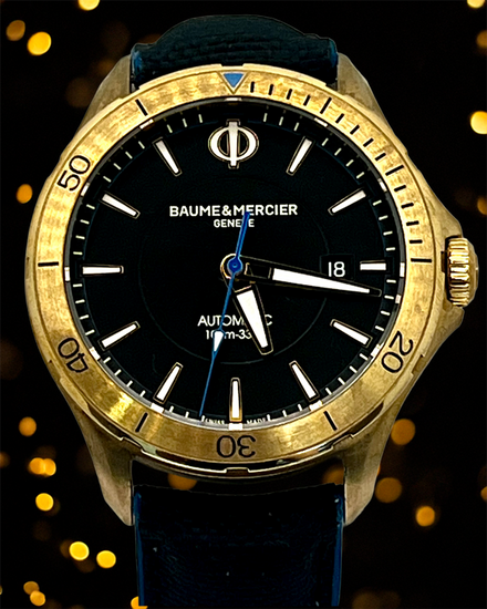 2022 Baume & Mercier Clifton Club 42MM Black Dial Textile Strap (MOA10500)