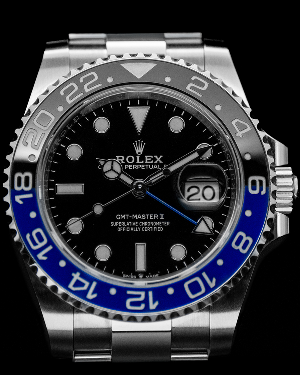 2022 Rolex GMT-Master II "Batman" 40MM Black Dial Oyster Bracelet (126710BLNR)