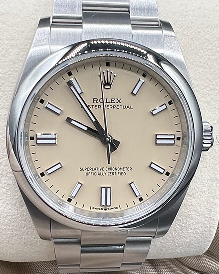2025 Rolex Oyster Perpetual 36MM Beige Dial Oyster Bracelet (126000)