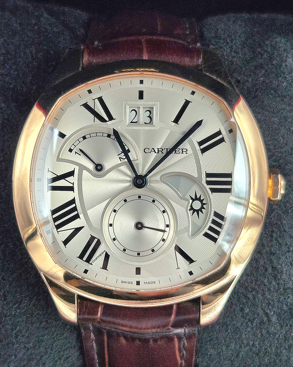 Cartier Drive De Cartier 40MM Silver Dial Leather Strap (WGNM0005)