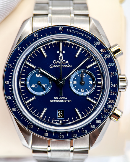 Omega Speedmaster 44.25MM Blue Dial Titanium Bracelet (311.90.44.51.03.001)