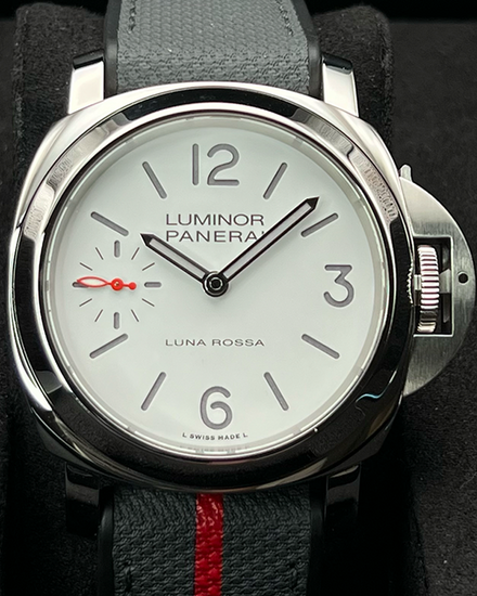 Panerai Luminor Luna Rossa 44MM White Dial Textile Strap (PAM01342)