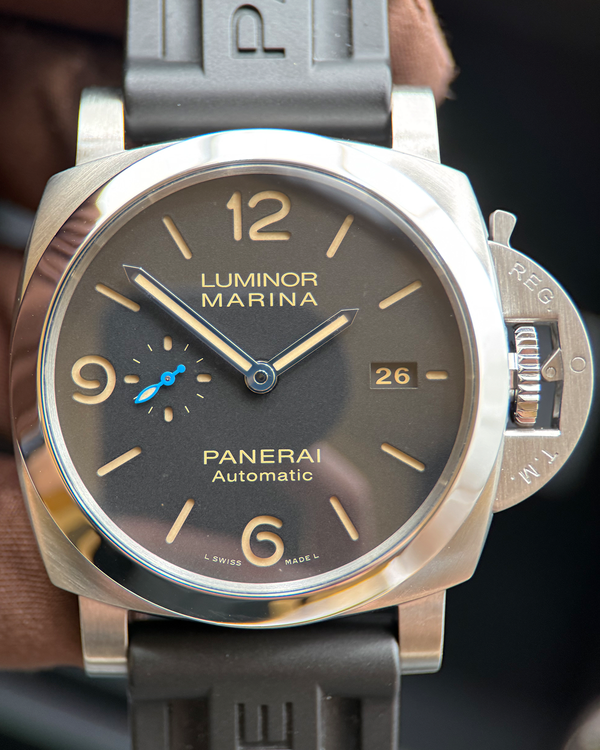 2018 Panerai Luminor Marina 1950 3 Days Automatic 44MM Black Dial Rubber Strap (PAM01312)