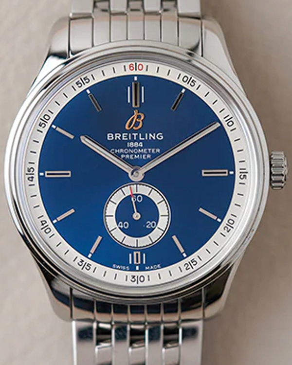 Breitling Premier 40MM Blue Dial Steel Bracelet (A37340)