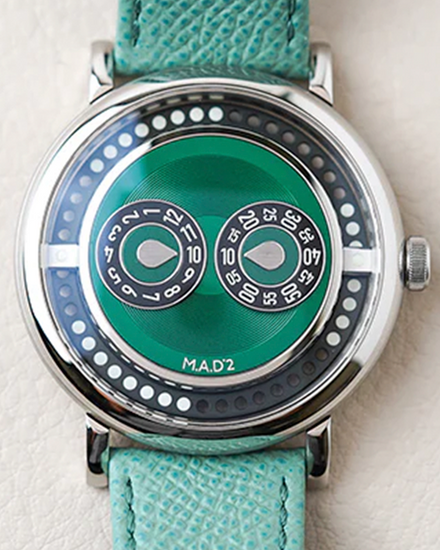 MB&F MAD Edition 2 42MM Green Dial Leather Strap (M.A.D 2)