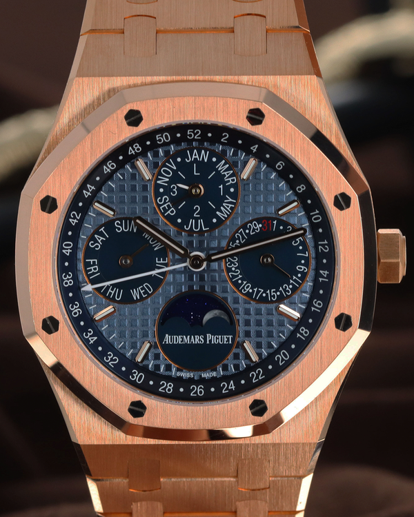 Audemars Piguet Royal Oak Perpetual Calendar 41MM Blue Dial Rose Gold Bracelet (26574OR.OO.1220OR.03)