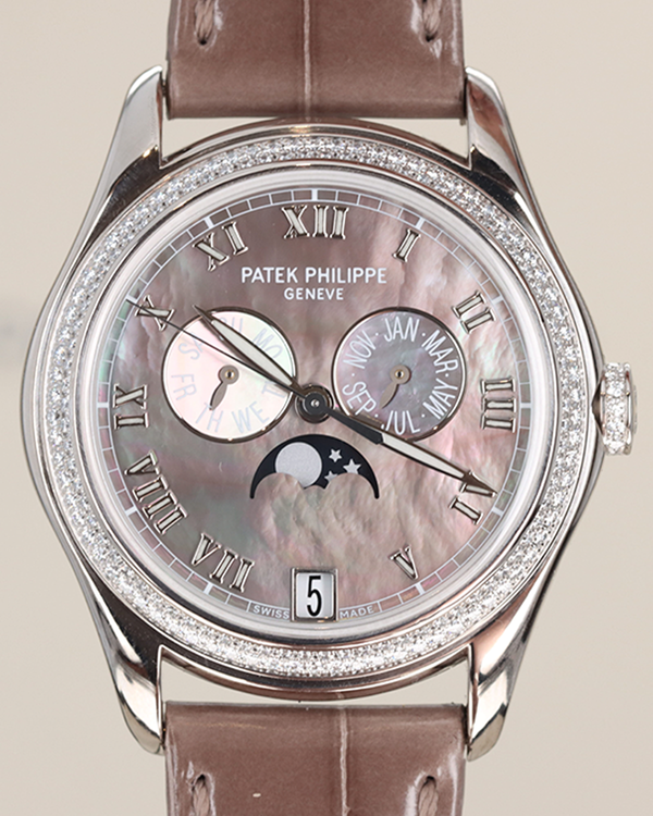 Patek Philippe Annual Calendar 37MM Mother of Pearl Dial Leather Strap (4936G-001)