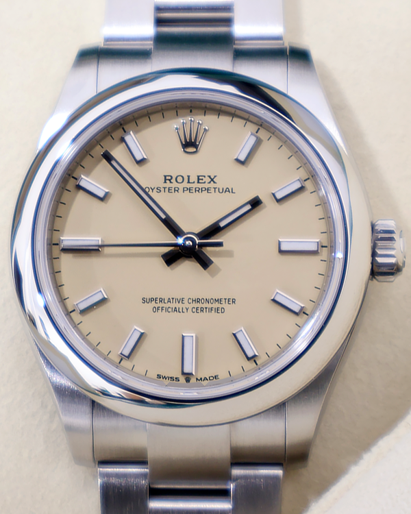 2025 Rolex Oyster Perpetual 31MM Beige Dial Oyster Bracelet (277200)