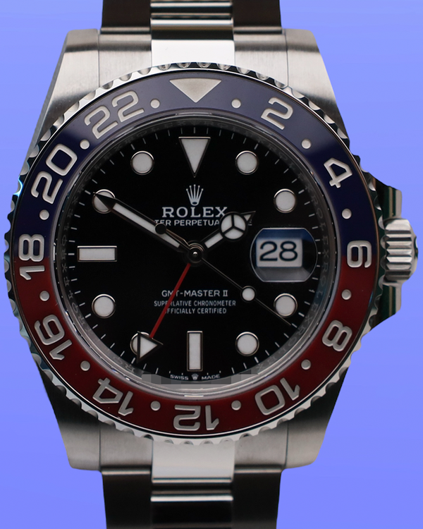 2025 Rolex GMT-Master II "Pepsi" 40MM Black Dial Oyster Bracelet (126710BLRO)