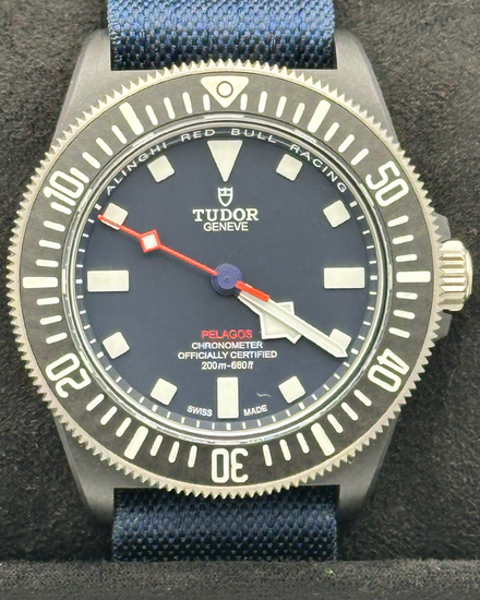 2023 Tudor Pelagos FXD "Alinghi Red Bull Racing" 42MM Blue Dial Textile Strap (25707KN)