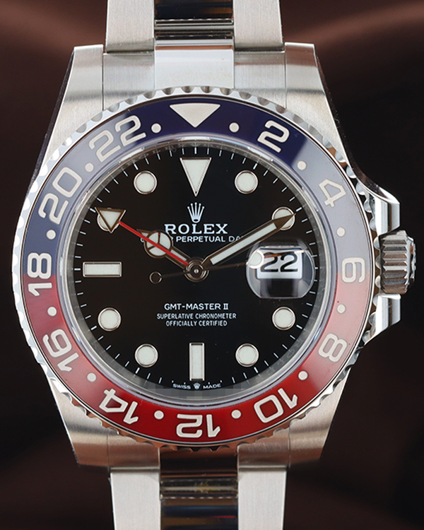 Rolex GMT-Master II "Pepsi" 40MM Black Dial Oyster Bracelet (126710BLRO)