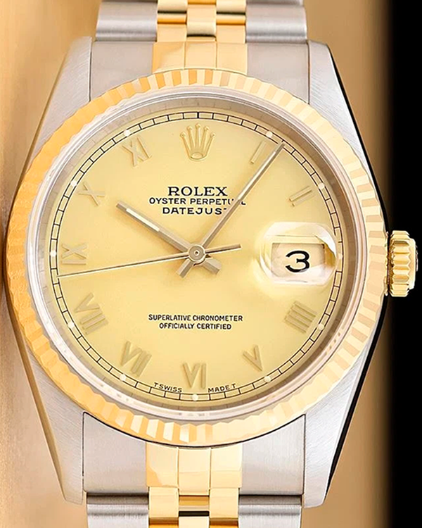 Rolex Datejust 36MM Champagne Dial Two-Tone Jubilee Bracelet (16233)