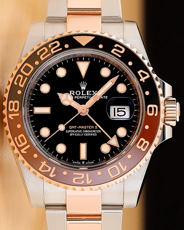 2022 Rolex GMT-Master II "Root Beer" 40MM Black Dial Two-Tone Oyster Bracelet (126711CHNR)