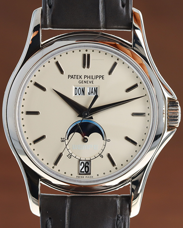 Patek Philippe Annual Calendar "Wempe" L.E. 36MM Cream Dial Leather Strap (5125G-010)