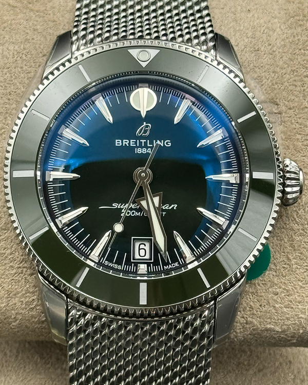 2025 Breitling Superocean Heritage 42MM Green Dial Steel Bracelet (AB3111)