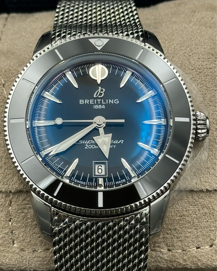 2025 Breitling Superocean Heritage 44MM Black Dial Steel Bracelet (AB3112)