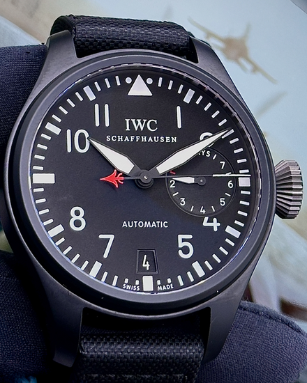 2014 IWC Schaffhausen Pilot "Top Gun" 48MM Black Dial Textile Strap (IW501901)