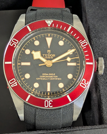 Tudor Black Bay 41MM Black Dial Aftermarket Rubber Strap (79230R)