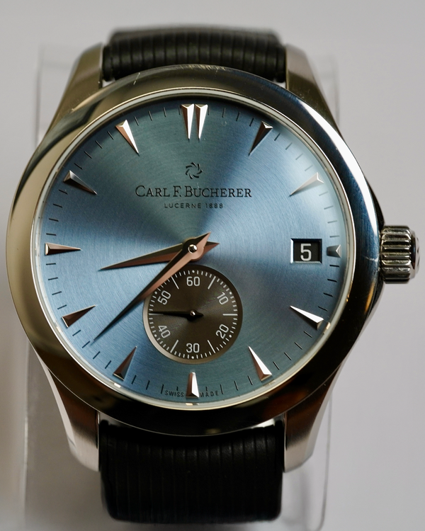 2023 Carl F. Bucherer Manero Peripheral 40.6MM Ice Blue Dial Rubber Strap (00.10924.08.53.01)
