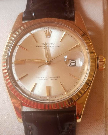 1963 Rolex Datejust 36MM Silver Dial Leather Strap (1601)