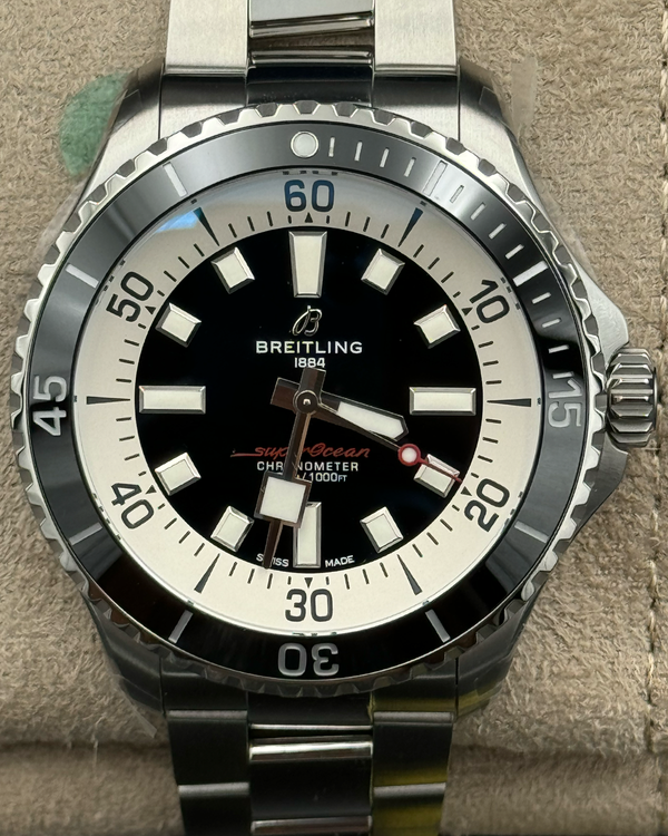 2025 Breitling Superocean 44MM Black Dial Steel Bracelet (A17376)