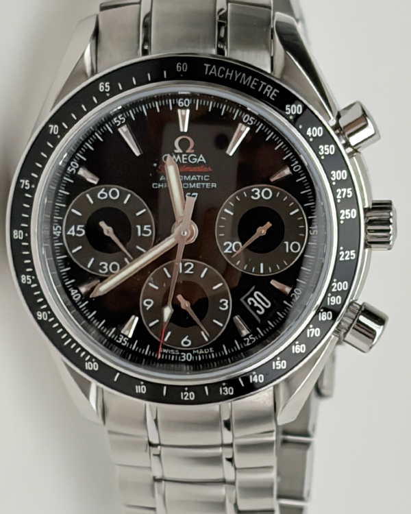 2010 Omega Speedmaster Date 40MM Black Dial Steel Bracelet (323.30.40.40.01.001)