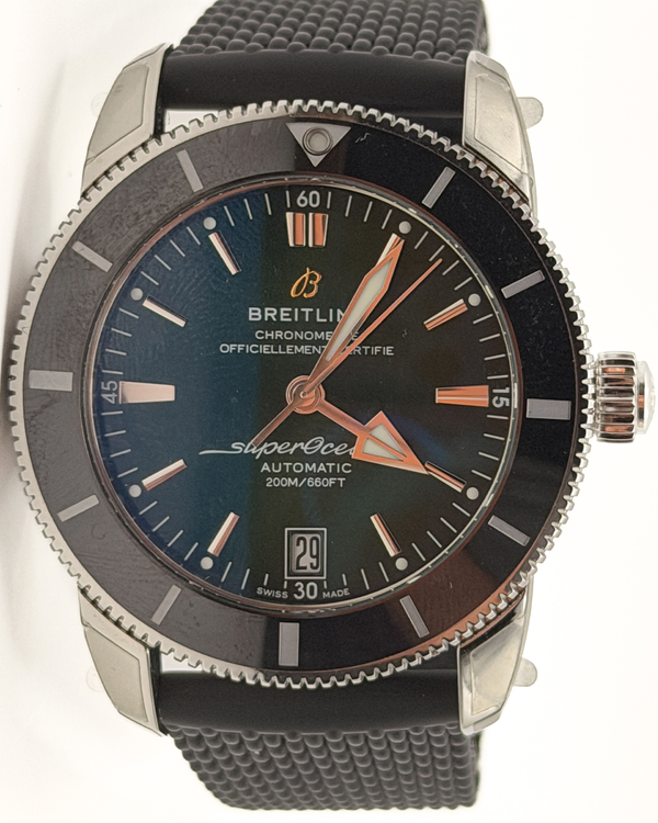 2025 Breitling Superocean Heritage B20 42MM Black Dial Rubber Strap (AB2010)
