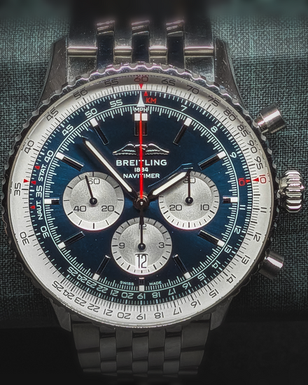 2022 Breitling Navitimer Chronograph 46MM Blue Dial Steel Bracelet (AB0137)