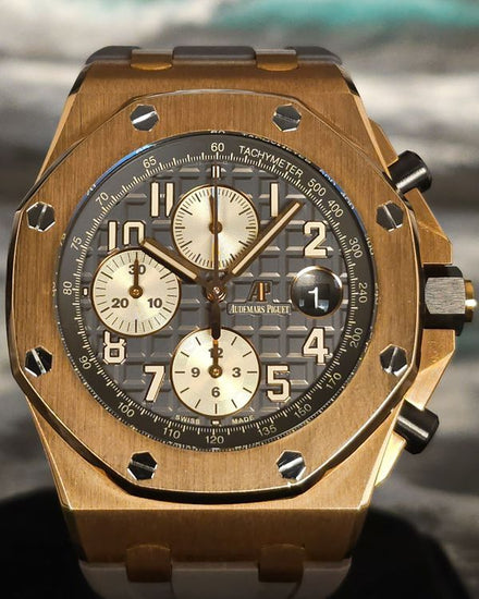 Audemars Piguet Royal Oak Offshore "Half-brick" 42MM Rhodium Dial Rubber Strap (26470OR.OO.A125CR.01)