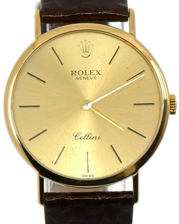 1995 Rolex Cellini 32MM Champagne Dial Leather Strap (4112)